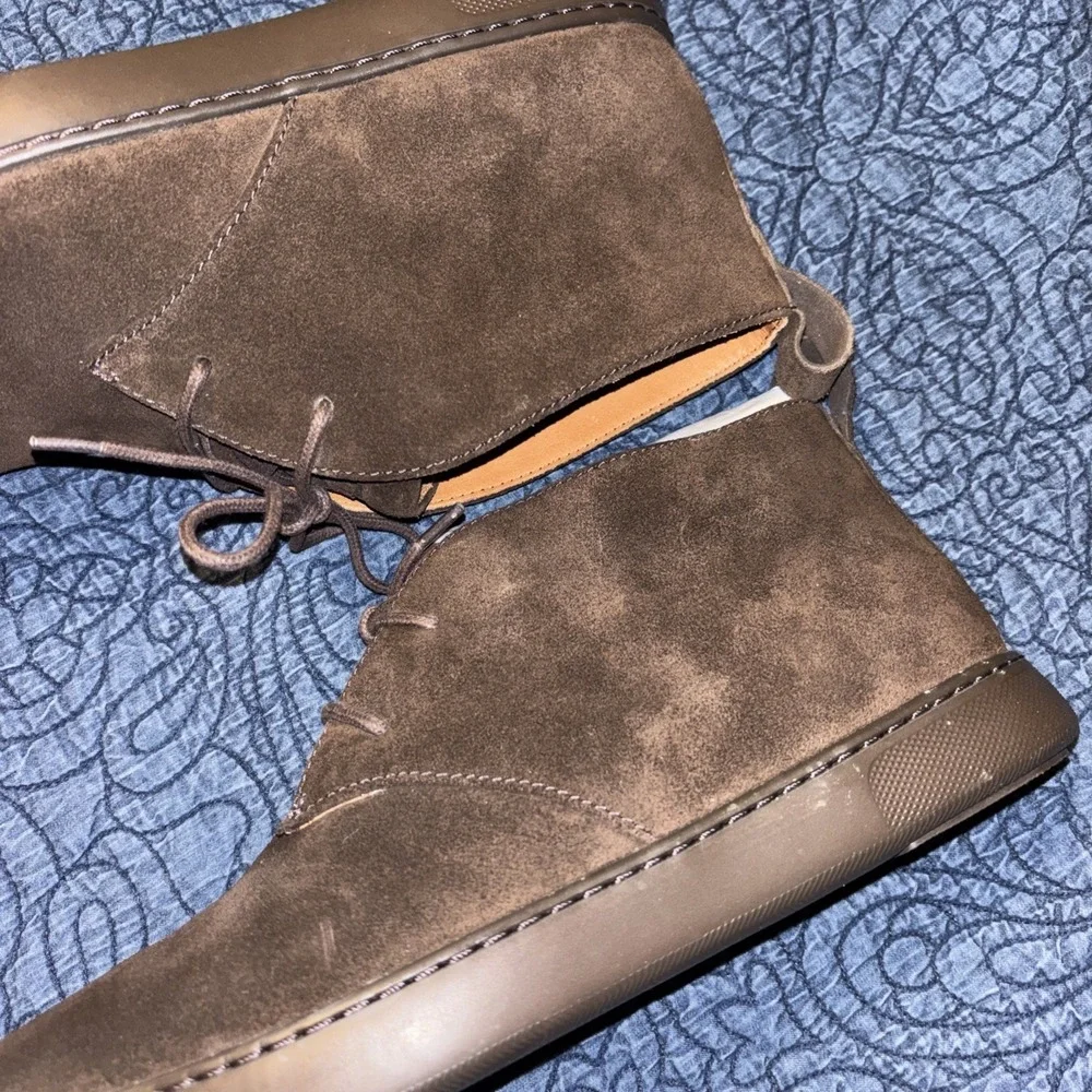 New Fitflop Zachery Men's US 10 EU 43 Brown Suede Chukka Ankle Lace Up Boots